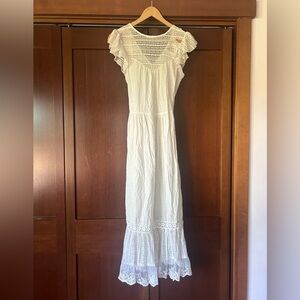 White long lacy dress